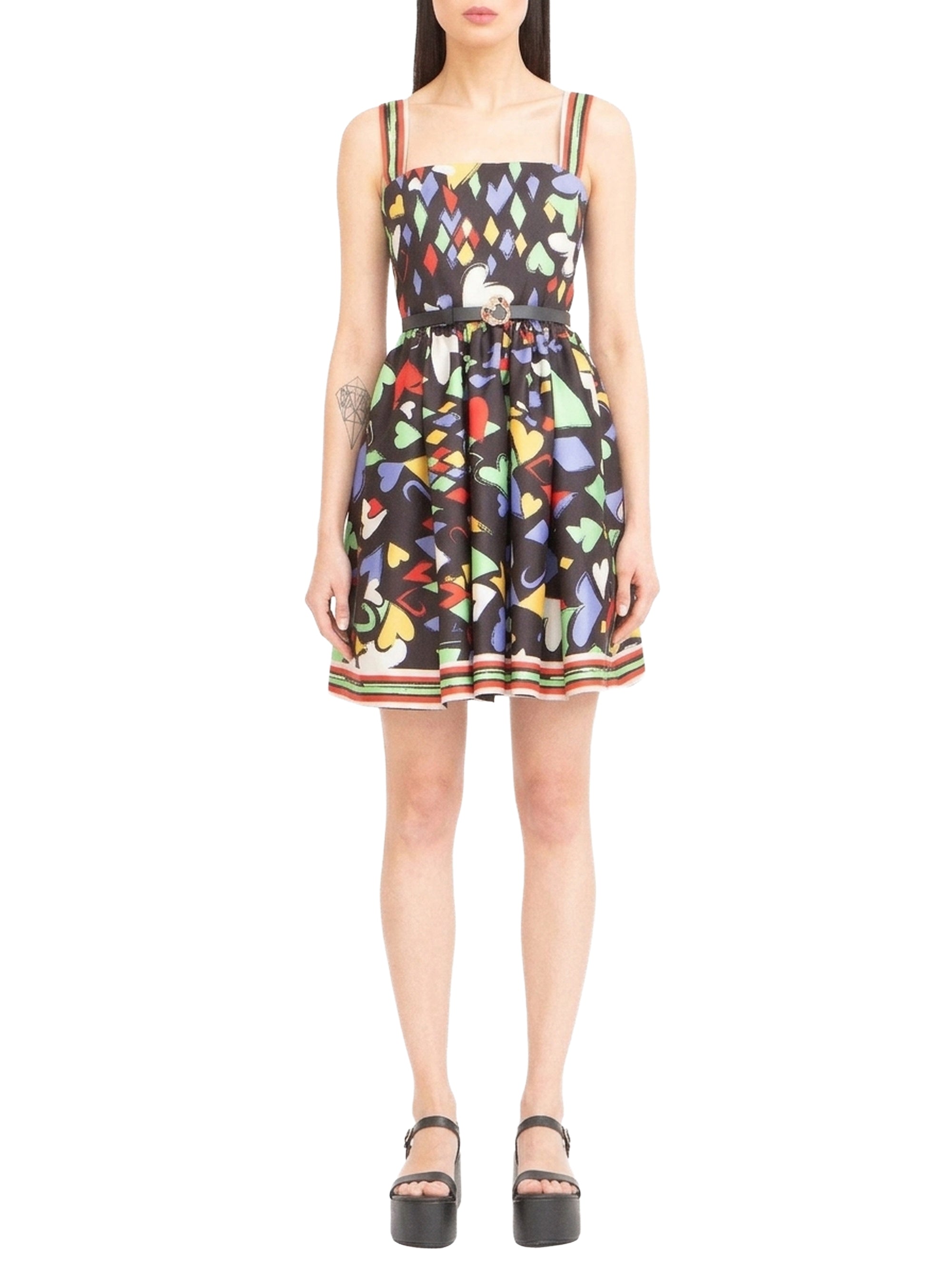Robe courte à motifs - Black Mix