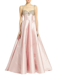 Robe bustier plissée à bretelles - Coral Blush