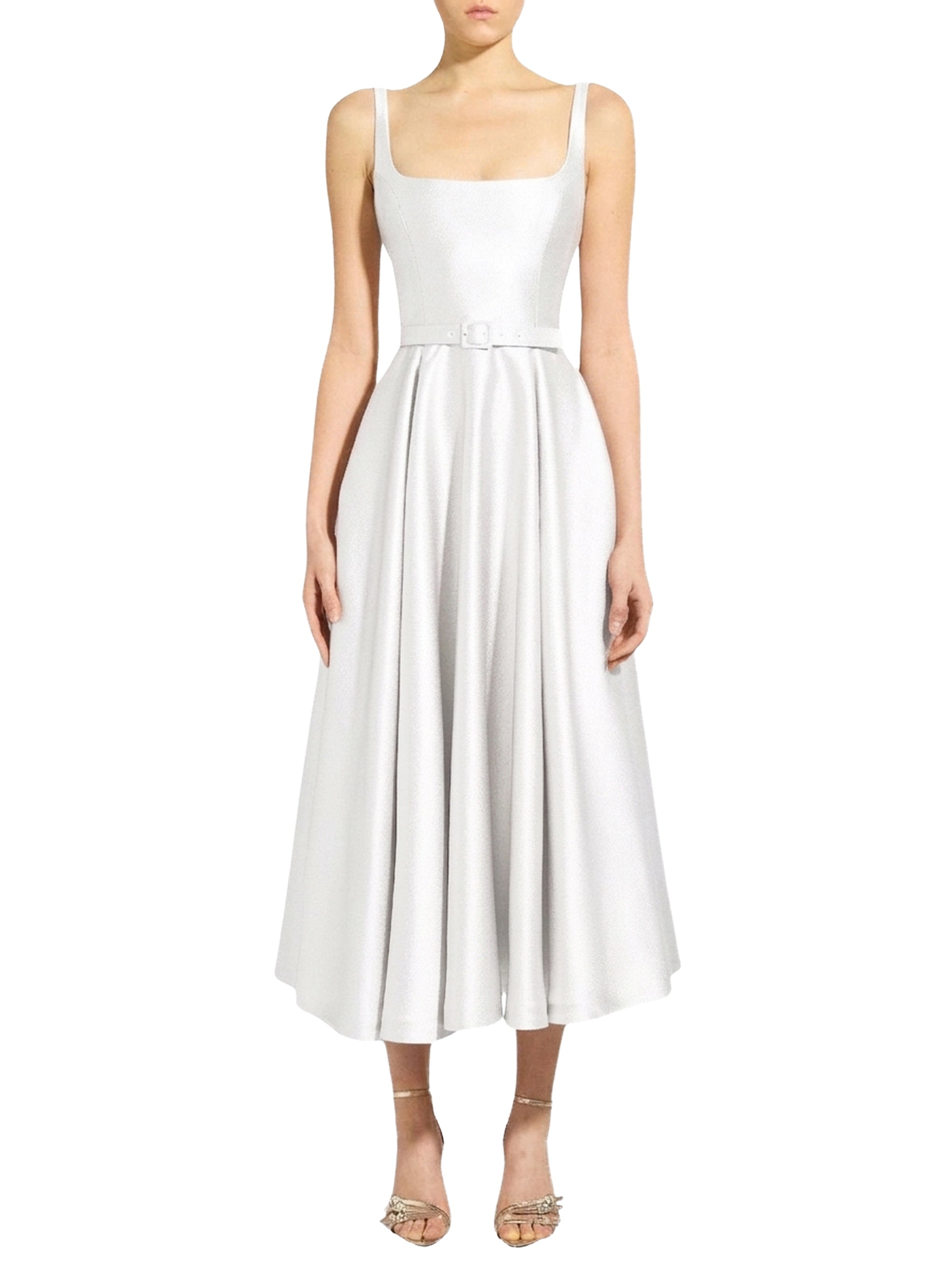 Robe scintillante et ceinturée - White Allyssum