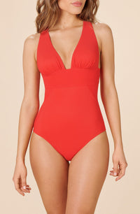Maillot de bain une pièce Capri - Rouge