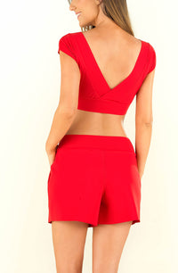 Marlow baggy shorts - Red
