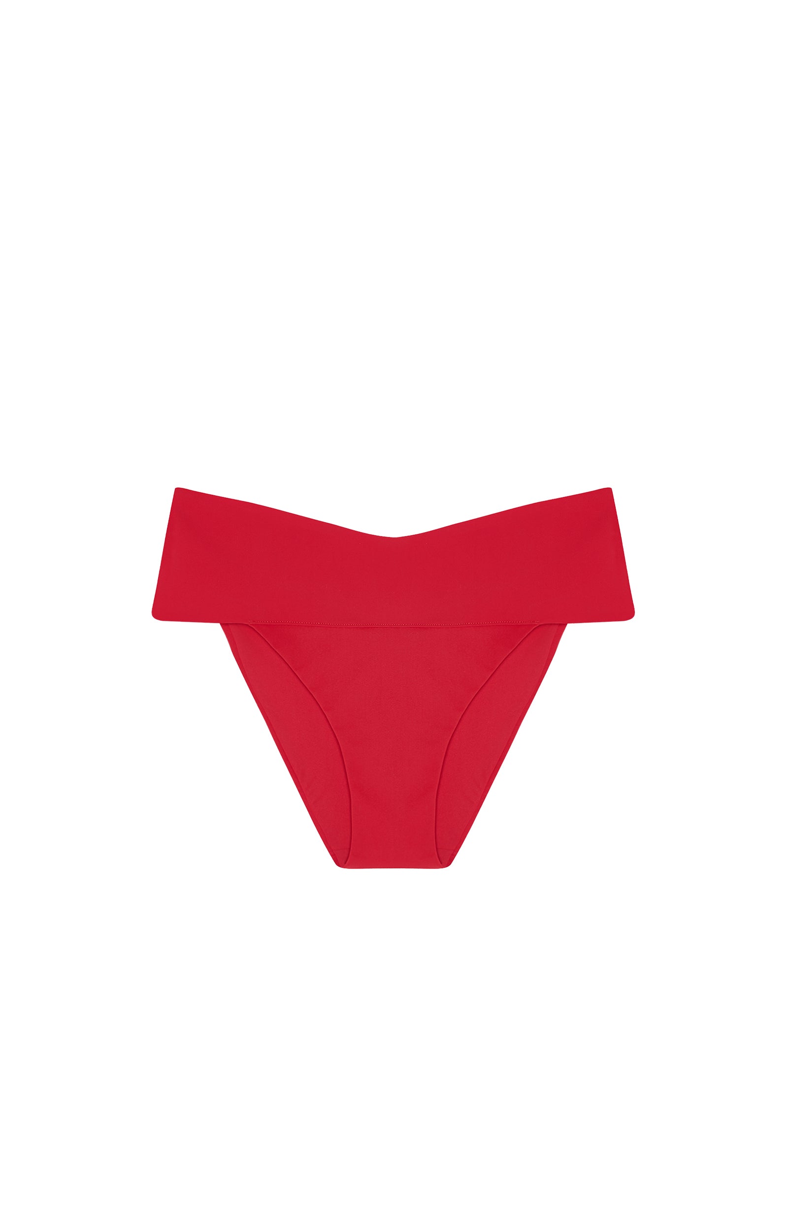 Wina High-Waisted V Bikini Brief - Red