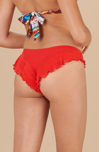 Alala string bikini bottoms with ruffle - Piment