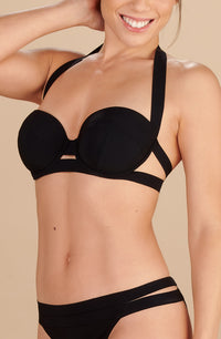 Lyana openwork bikini top - Black