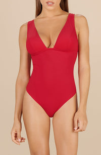 Avany one-piece swimming costume - Red