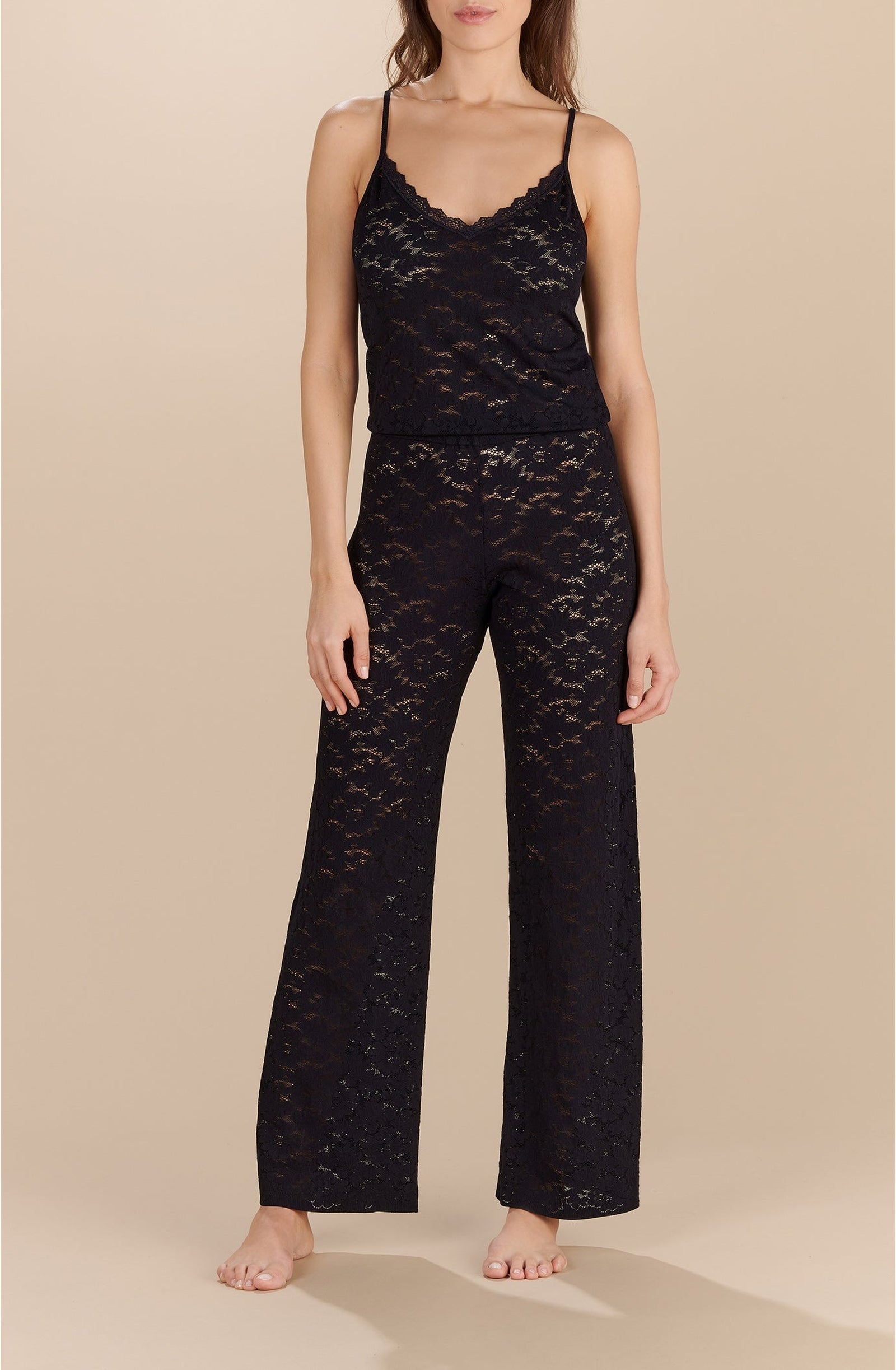 Combinaison Carisse en dentelle - Noir
