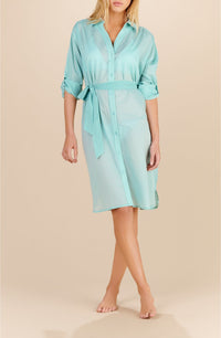 Robe-chemise Cassandre - Aqua