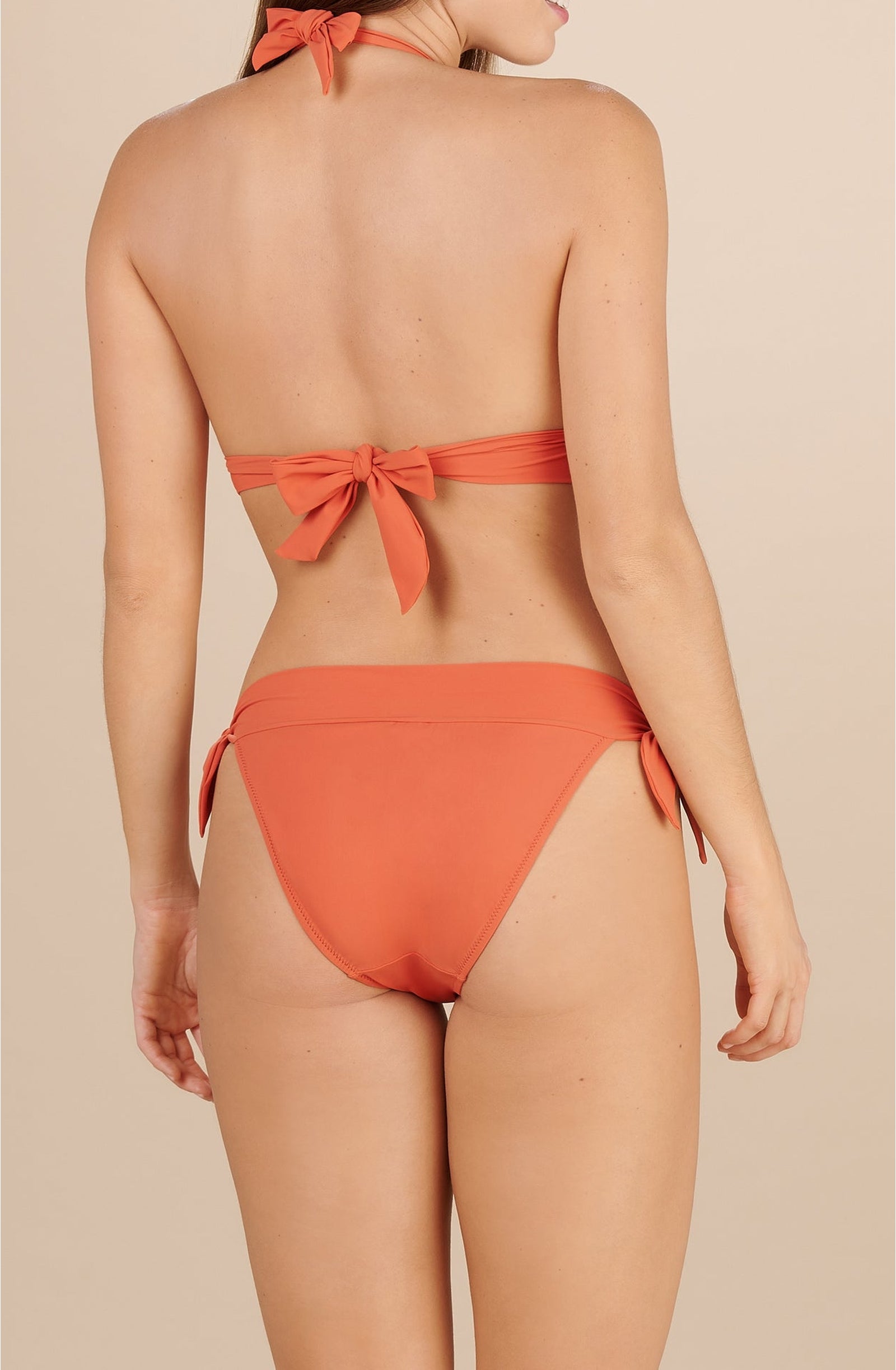 Diva Bas bow bikini bottoms - Paprika