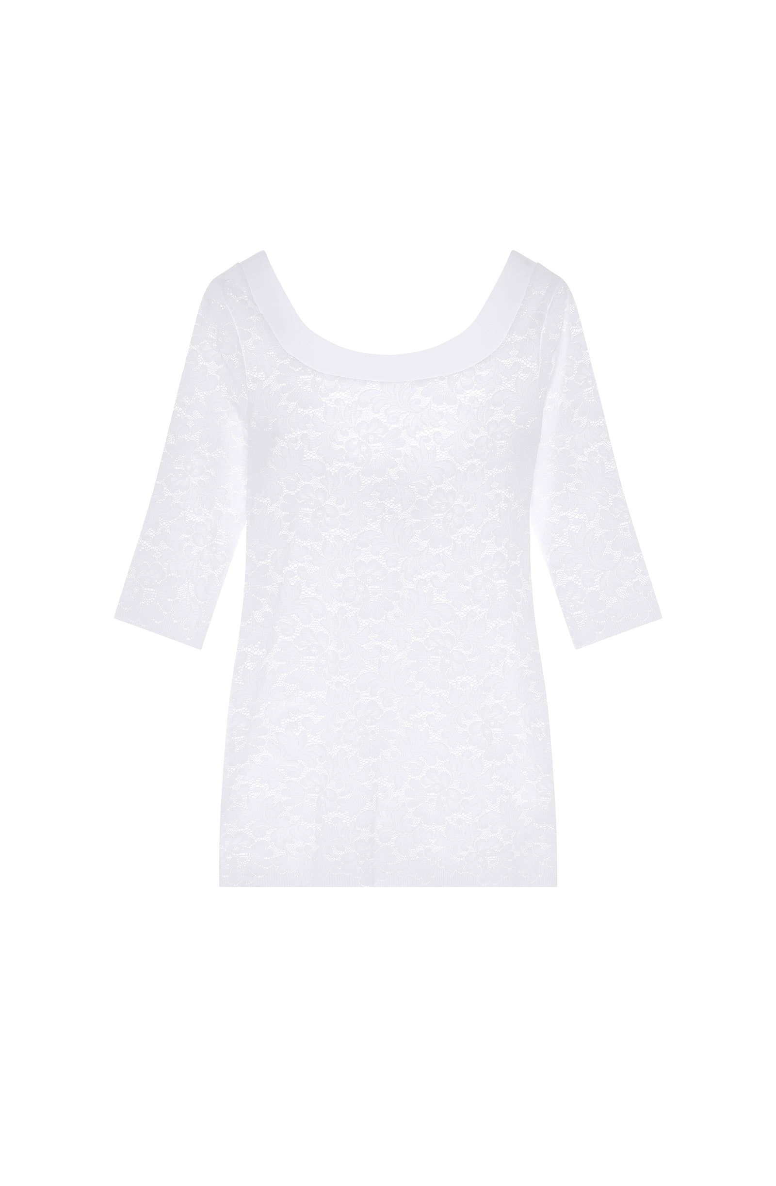 Djoy 3/4-sleeve lace T-shirt - White