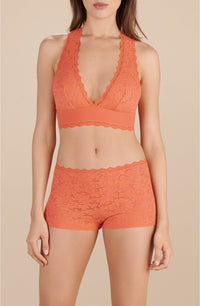 Girly lace bra - Paprika