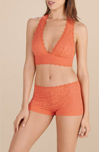 Girly lace bra - Paprika