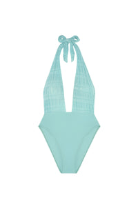 Maillot de bain une pièce Illusion - Aqua