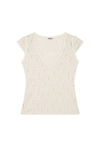 T-shirt Ilyes en dentelle - Ecru