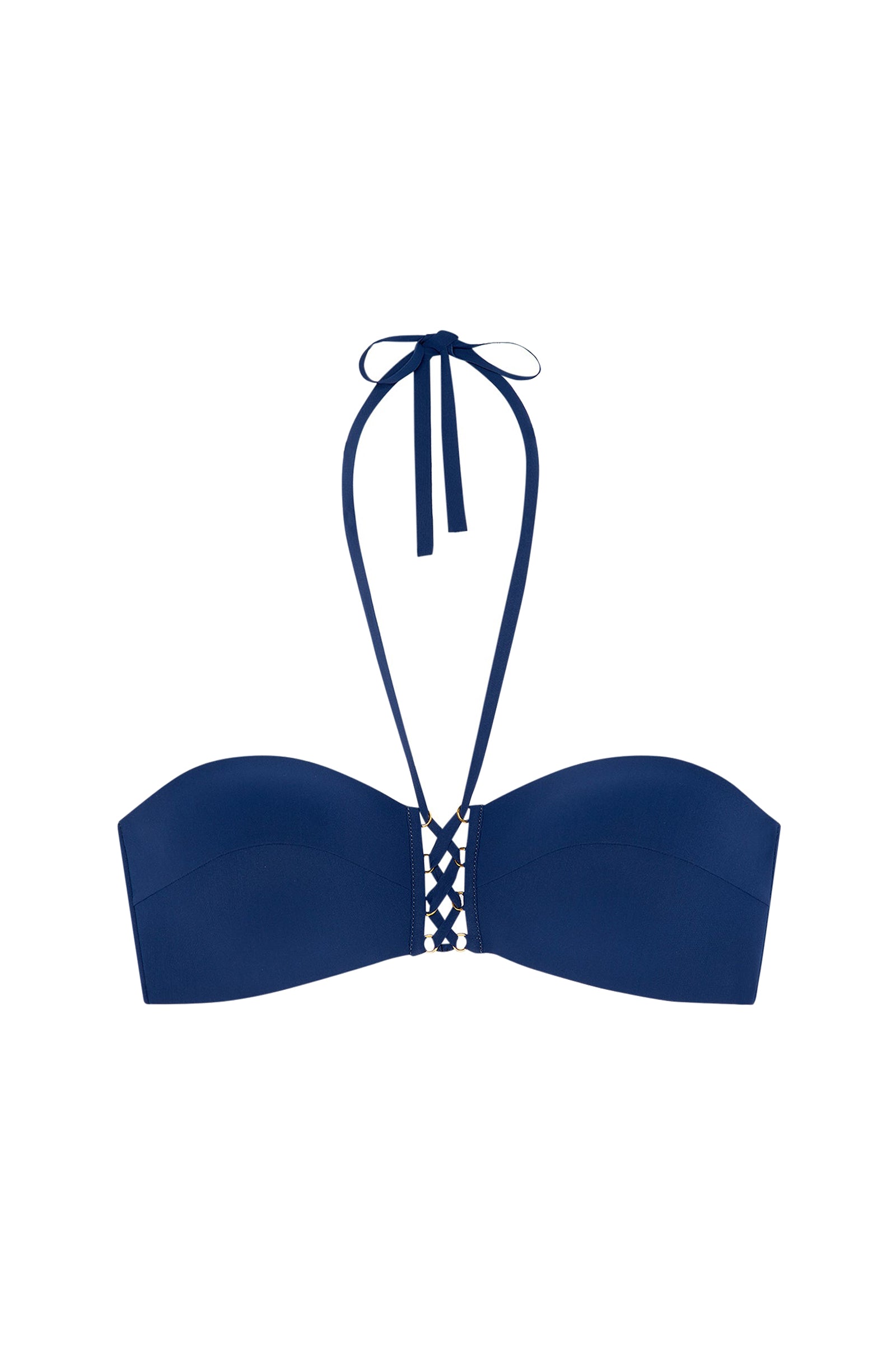 Kamas bandeau lace-up bikini top - Nuit