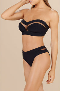 Kylie openwork bikini bottoms - Black