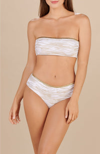 Kyta shorty bikini bottoms with gold lurex - Camo