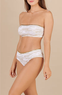 Kyta shorty bikini bottoms with gold lurex - Camo