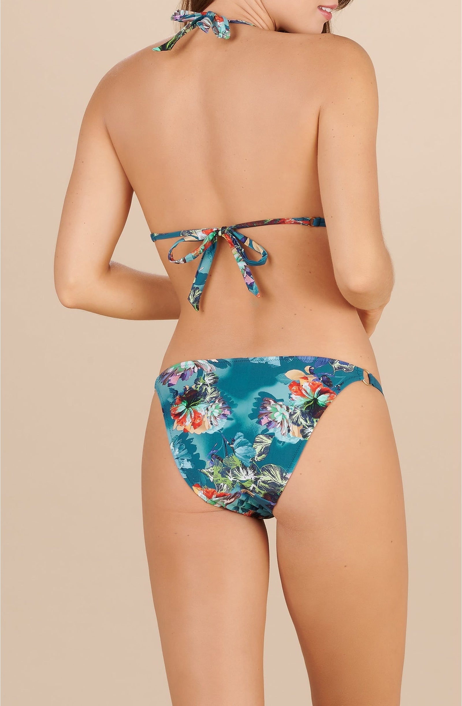 Laia strappy bikini bottoms - Blossom
