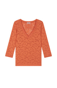 Top Liza en dentelle - Paprika