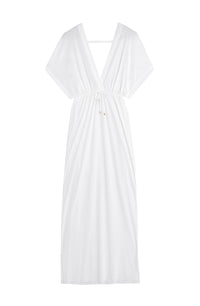 Robe longue fendue sur les côtés - Blanc