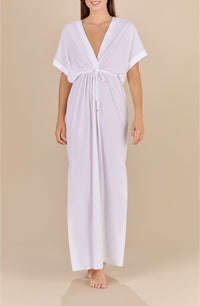 Robe longue fendue sur les côtés - Blanc