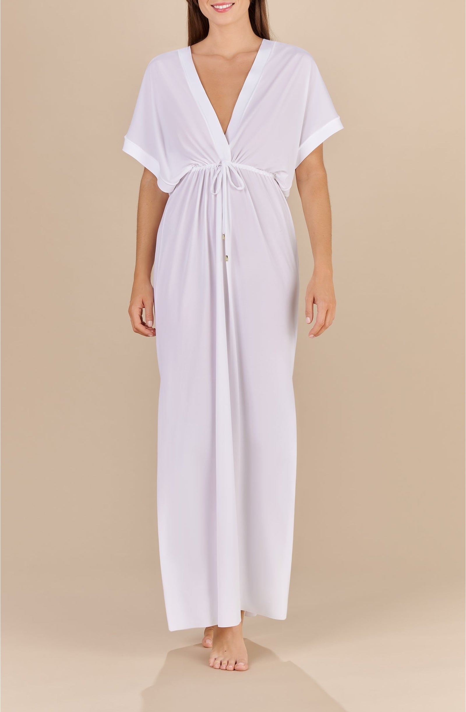 Robe longue fendue sur les côtés - Blanc