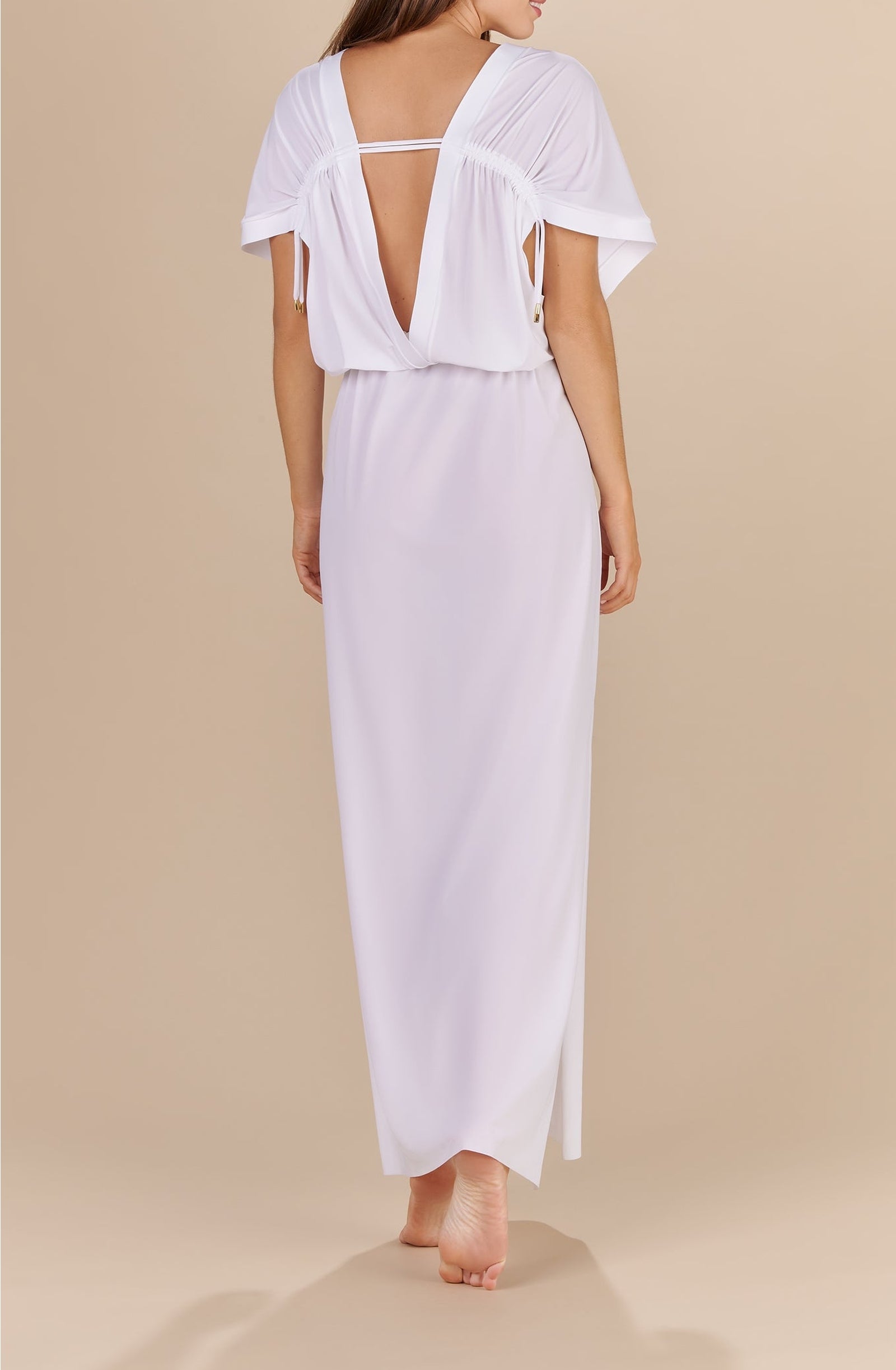 Robe longue fendue sur les côtés - Blanc