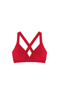 Madi triangle bra bikini top - Red