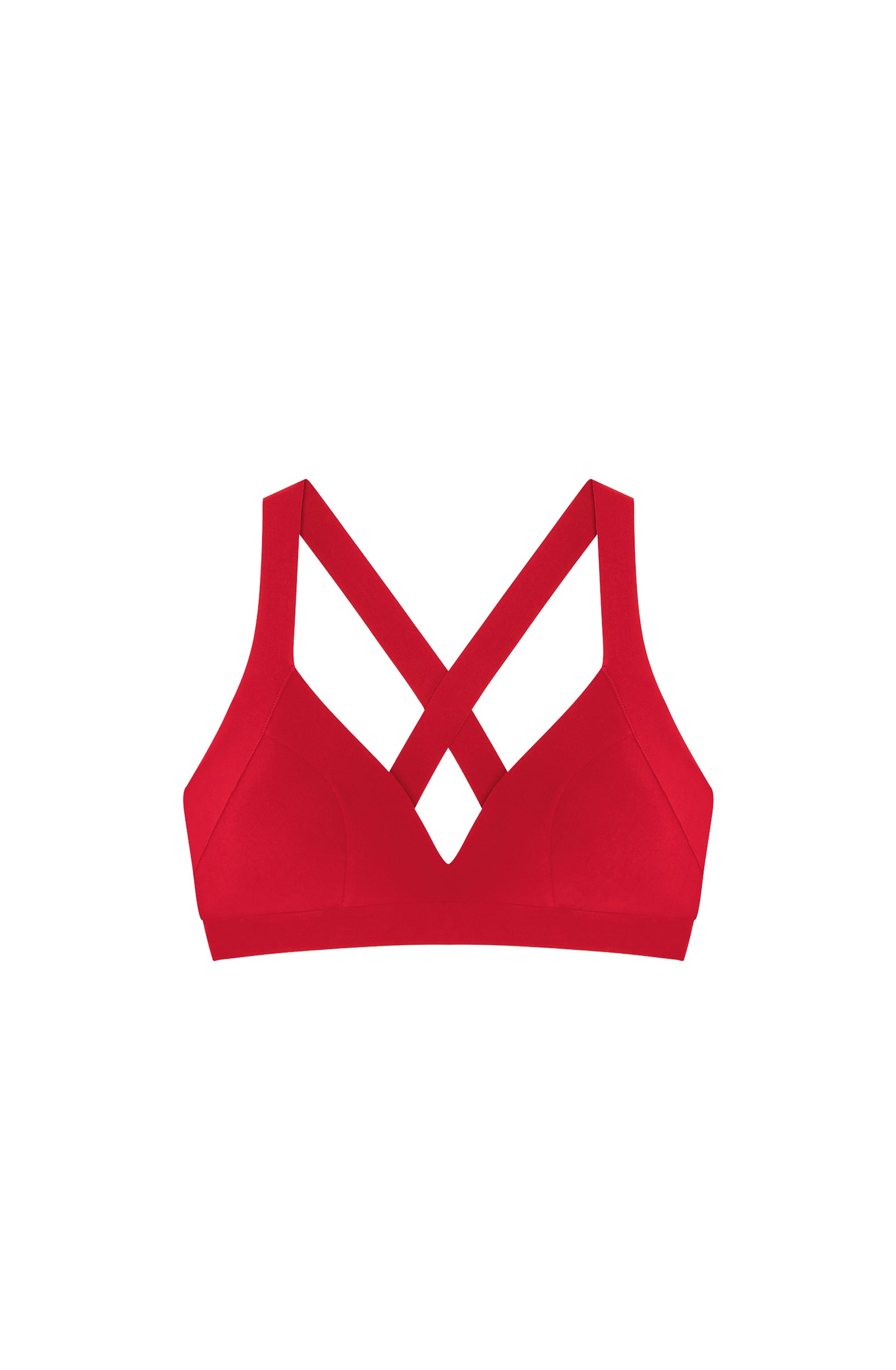 Madi triangle bra bikini top - Red