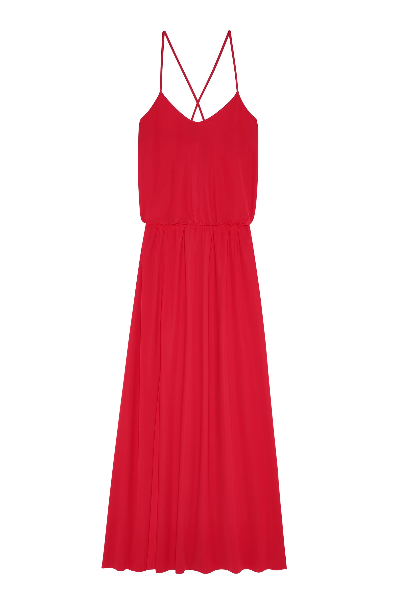 Robe longue à bretelles croisées dans le dos Maeve - Red