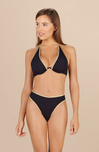 Bas de bikini Mathis échancré - Noir