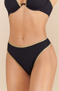 Bas de bikini Mathis échancré - Noir