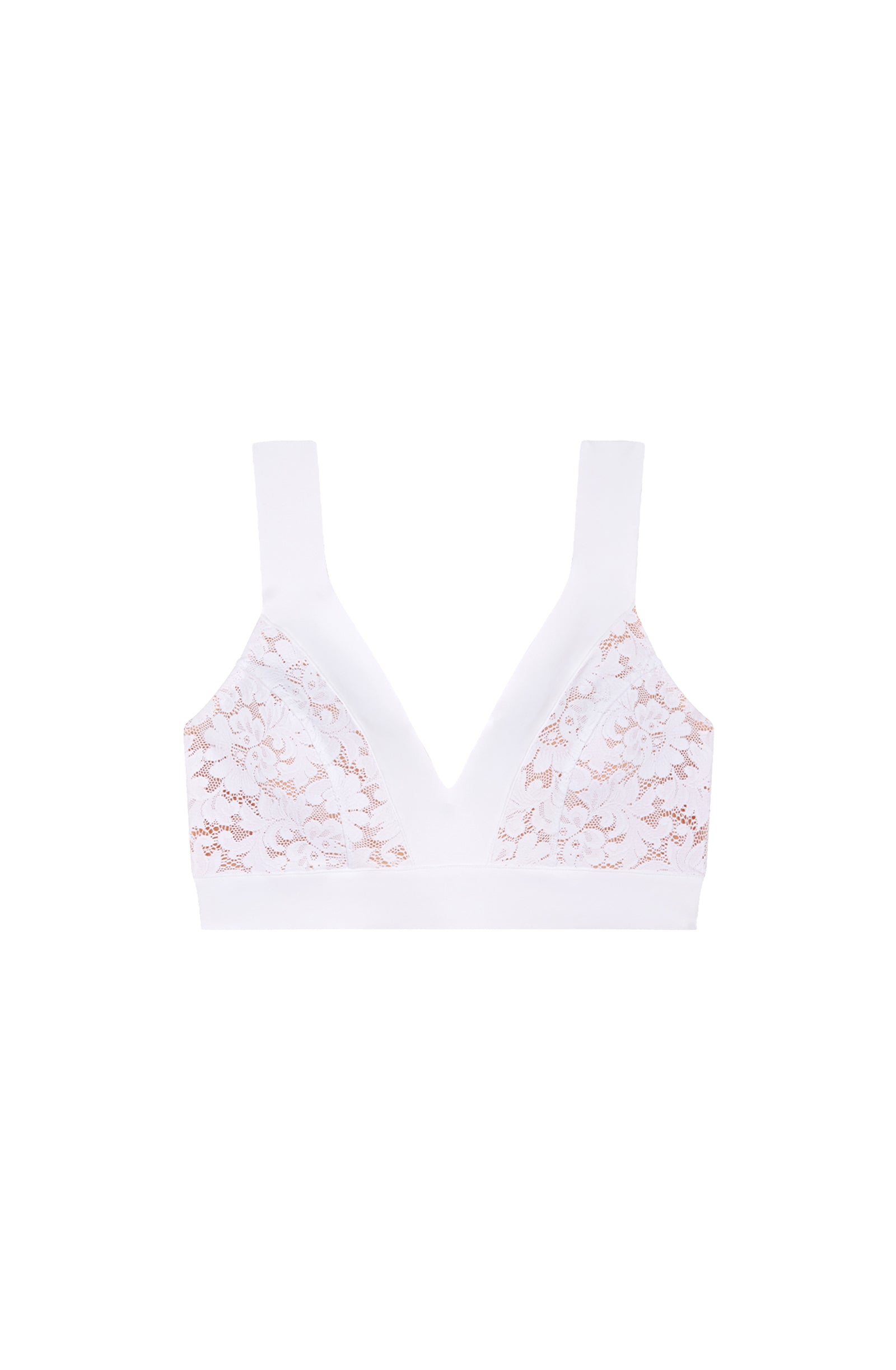 Soutien-gorge brassière Nio en dentelle - Blanc
