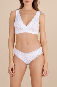 Soutien-gorge brassière Nio en dentelle - Blanc