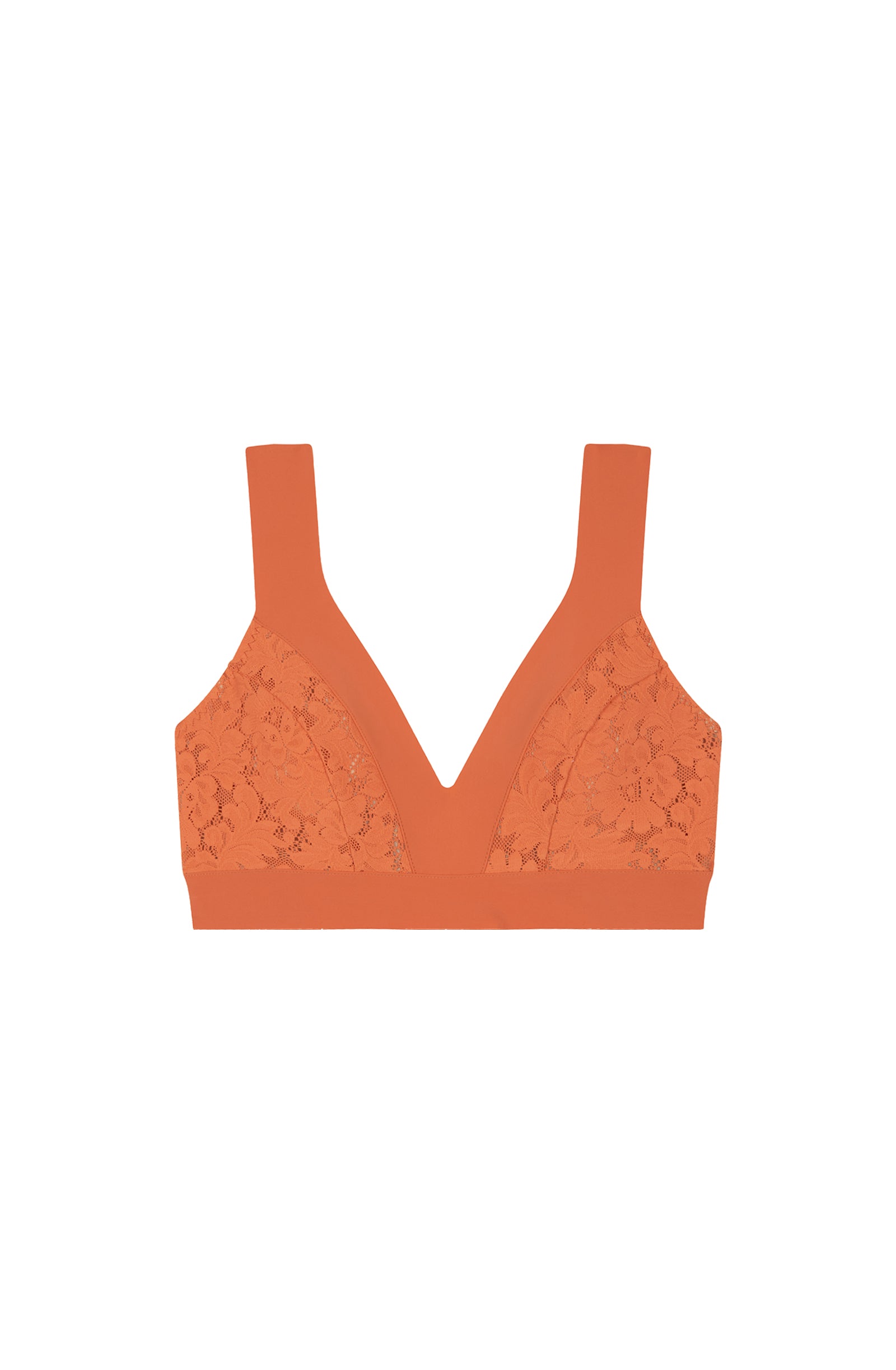 Soutien-gorge brassière Nio en dentelle - Paprika