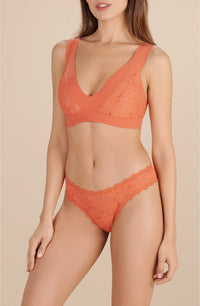 Soutien-gorge brassière Nio en dentelle - Paprika