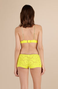 Nyni triangle bra in lace and lurex - Yellow