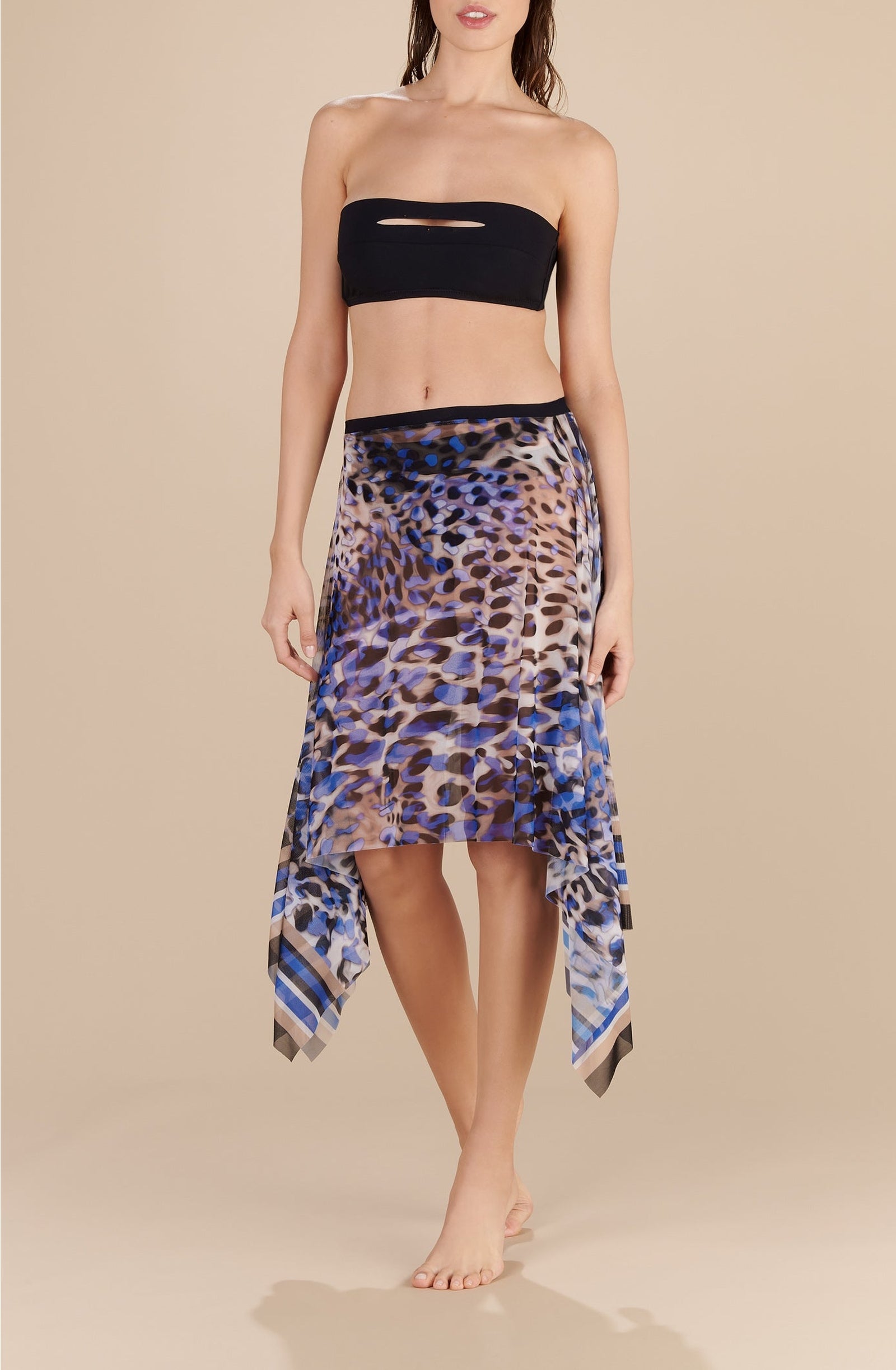 Paddy dress in printed tulle - Amazonia