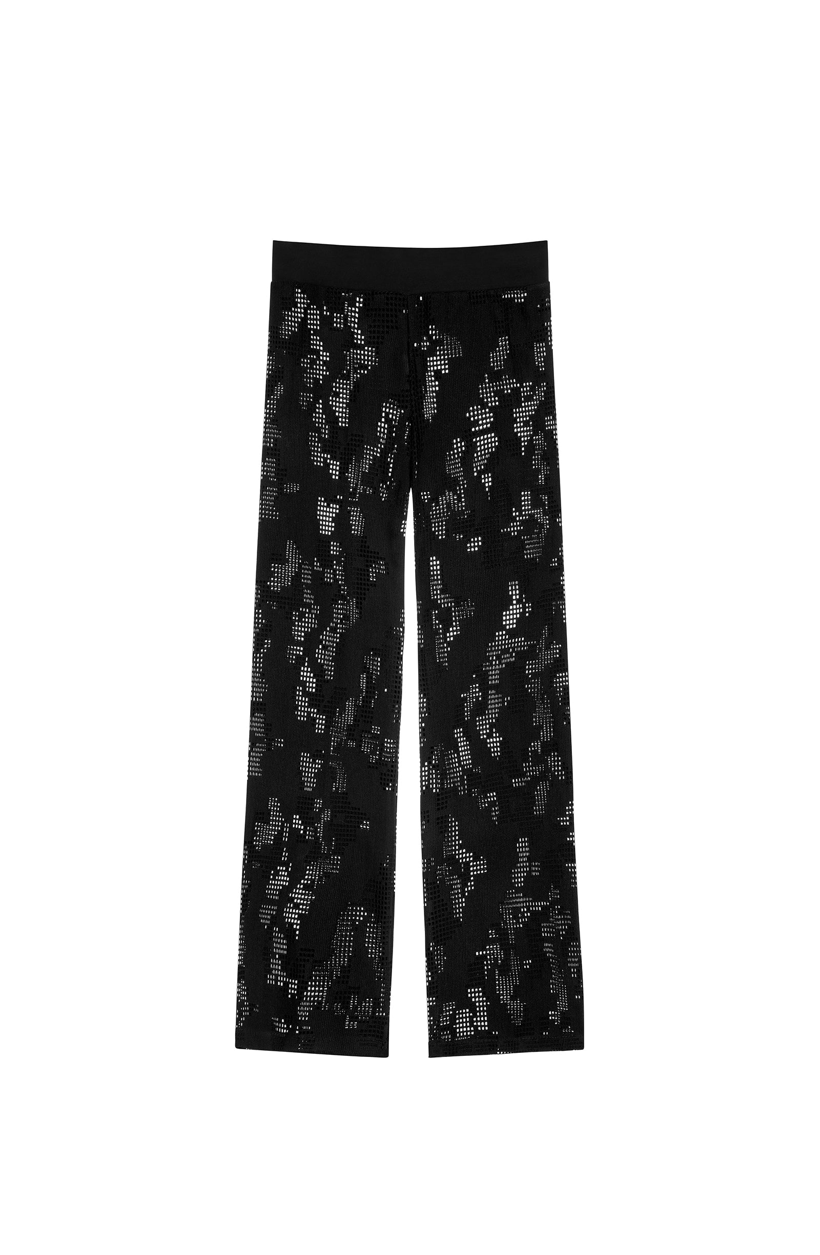 Pantalon ample ajourée Phybie - Noir