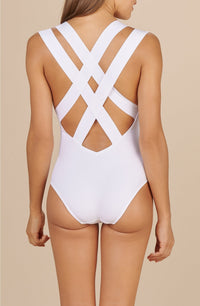 Maillot de bain une pièce Resli - Blanc