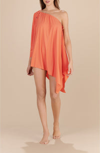 Romane draped dress - Paprika