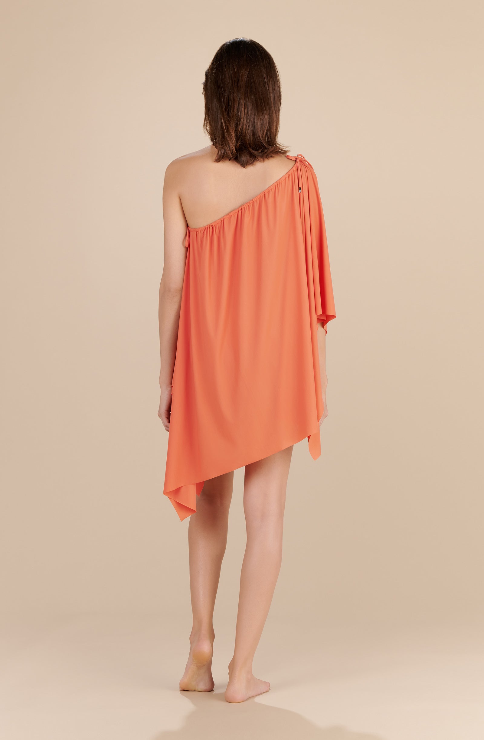Romane draped dress - Paprika