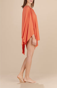 Romane draped dress - Paprika