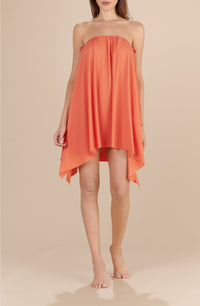 Romane draped dress - Paprika