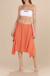 Romane draped dress - Paprika