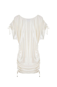 Robe drapée Ryder - Nacre