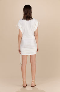 Robe drapée Ryder - Nacre