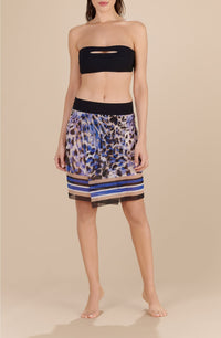 Saji short wrap skirt in tulle - Amazonia