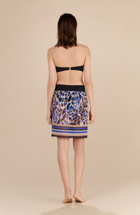Saji short wrap skirt in tulle - Amazonia