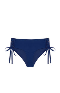 Sama lace-up shorty bikini bottoms - Nuit